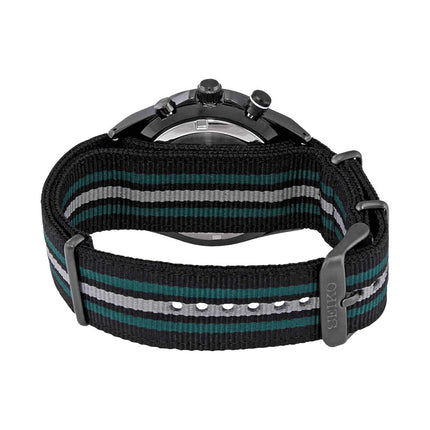 Seiko Chronograph SSB411P1 Discover More Green Dial Multi Color Nylon Strap