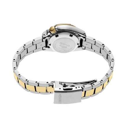 Seiko 5 Sports SRE004K1 SKX Sports Style Automatic White Dial Dual Tone Stainless Steel Strap