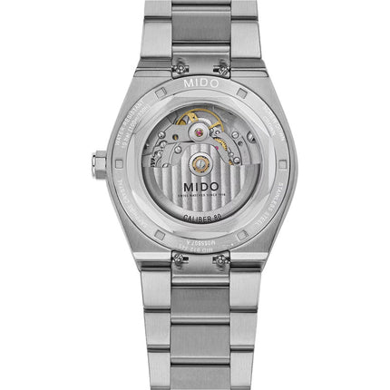 MIDO Multifort 8 M055.507.22.051.00 One Crown Octagonal Black Dial Dual Tone Stainless Steel Strap