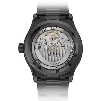 MIDO Multifort III M038.424.33.061.00 Power Reserve Anthracite Dial Anthracite Stainless Steel Strap