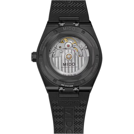 MIDO Multifort 8 M055.507.37.051.00 One Crown Black Dial Black Rubber Strap