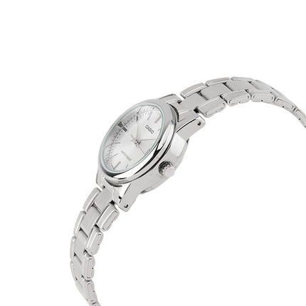 Casio General LTP-V002D-7AUDF Ladies Silver Dial Stainless Steel Band