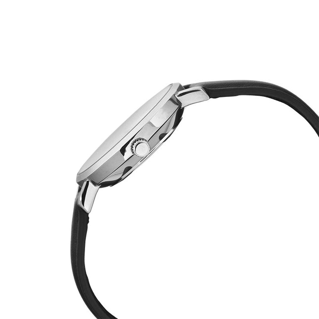 Casio General LTP-VT04L-7A2DF Ladies White Dial Black Leather Band