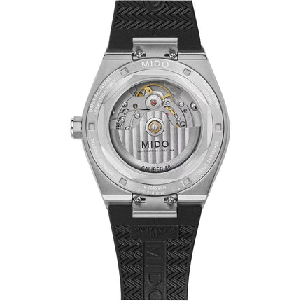 MIDO Multifort 8 M055.507.17.051.00 One Crown Black Dial Black Rubber Strap