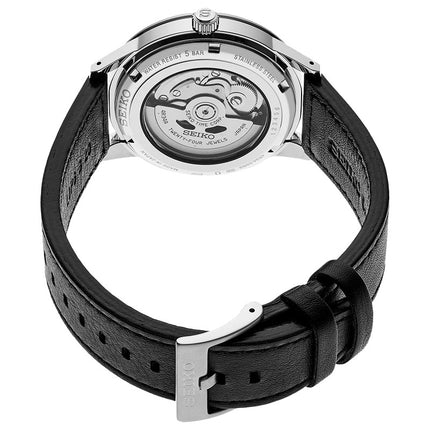 Seiko Presage SSK011J1 Style60s Automatic GMT Grey Dial Black Leather Strap