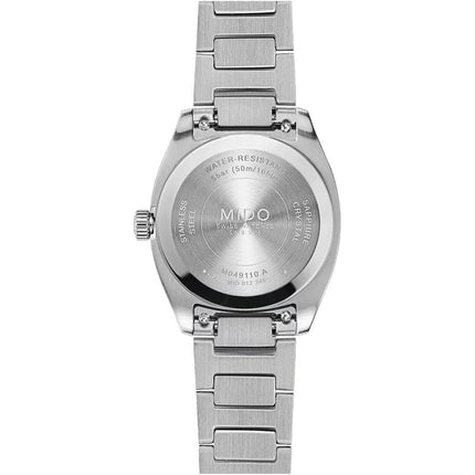 MIDO Multifort TV 28 M049.110.11.263.00 Ladies Ivory Dial Stainless Steel Strap