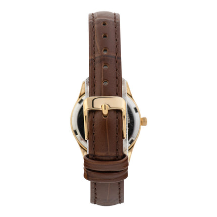 Alba ARX124X1 Men Silver Dial Brown Leather Strap