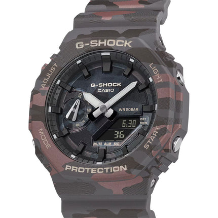 Casio G-Shock GA-2100CMD-8ADR CasiOak Digital Analog Dial Camouflage Resin Band