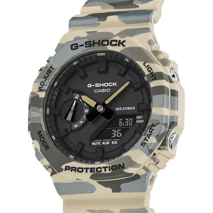 Casio G-Shock GA-2100CM-5ADR CasiOak Digital Analog Dial Camouflage Resin Band
