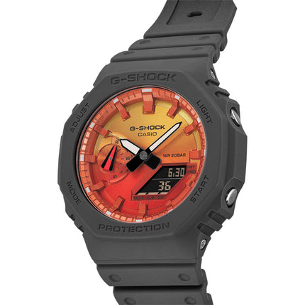 Casio G-Shock GA-2100FL-8ADR CasiOak Flame Inside Collection Digital Analog Dial Resin Band