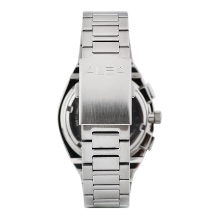 Alba Signa AT3H49X1 Chronograph Brown Patterned Dial Stainless Steel Strap