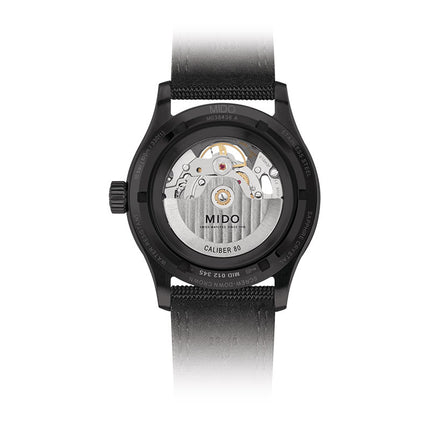MIDO Multifort M038.436.37.051.00 Skeleton Vertigo Automatic Anthracite Dial Black Fabric Strap