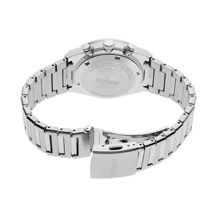 Seiko Chronograph SSB451P1 Men Discover More Silver Dial Stainless Steel Strap