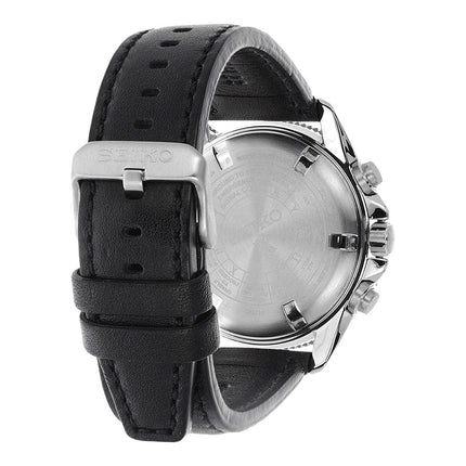 Seiko Prospex SSC737P1 Chronograph Solar 200M Water Resistance Blue Dial Black Leather Strap
