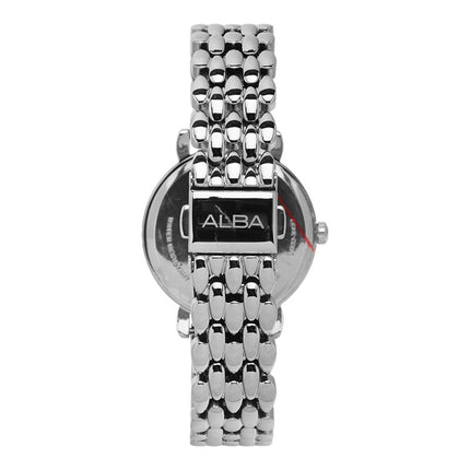 Alba Fashion AH7DT3X1 Ladies Black Dial Stainless Steel Strap