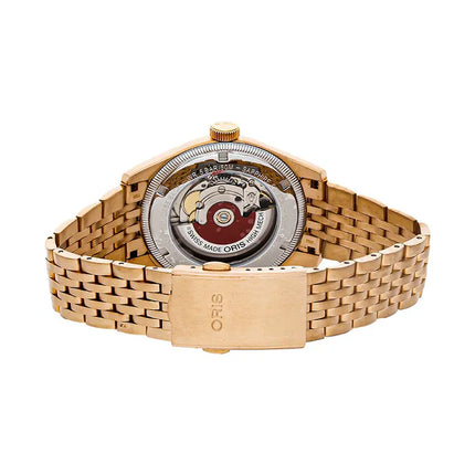 Oris Big Crown 01-754-7741-3168-07-8-20-01 Pointer Date Bronze Red Dial Rose Gold St. Steel Strap
