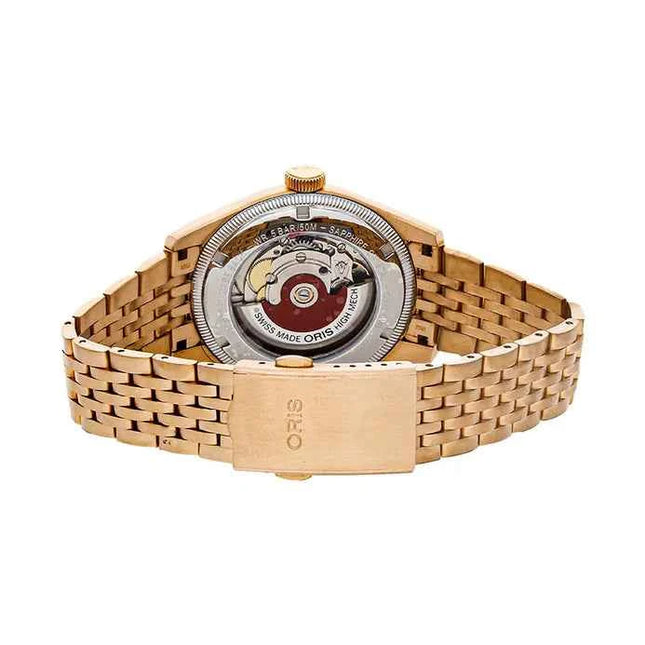 Oris Big Crown 01-754-7741-3168-07-8-20-01 Pointer Date Bronze Red Dial Rose Gold St. Steel Strap