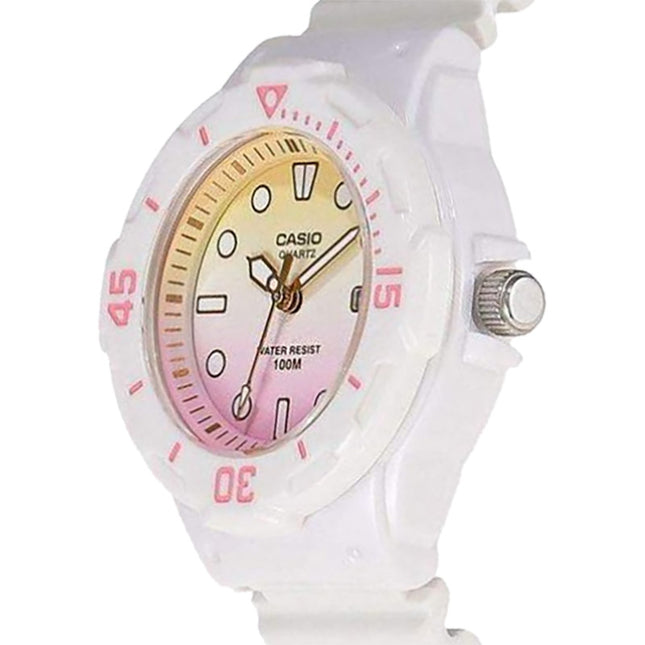 Casio General LRW-200H-4E2VDR Water Resistant 100M Dual Tone Dial White Resin Band