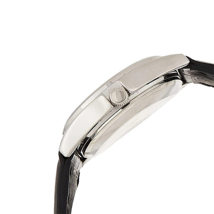 Casio General LTP-1183E-7ADF Ladies White Dial Black Leather Band