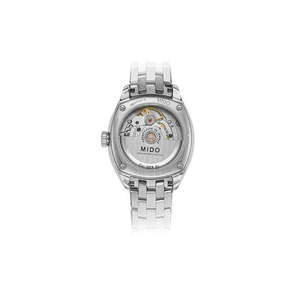MIDO Belluna II M024.307.11.076.00 Royal Lady Rhodium Dial Stainless Steel Strap