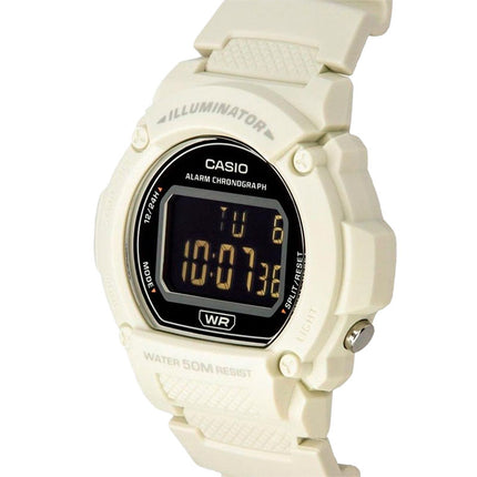 Casio General W-219HC-8BVDF Digital Dial White Resin Band