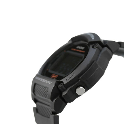 Casio General W-219H-8BVDF Black Digital Dial Grey Resin Band
