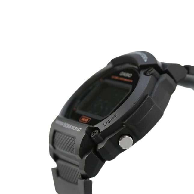 Casio General W-219H-8BVDF Black Digital Dial Grey Resin Band