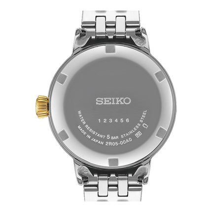 Seiko Presage SRE010J1 Cocktail Time White Lady Diamond Twist Silver Dial Stainless Steel Strap