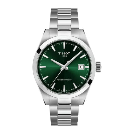Tissot Gentleman 38mm T165.807.11.091.00 Green Dial Stainless Steel Band