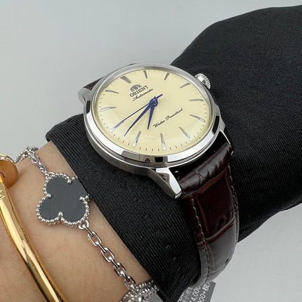 Orient Classic RA-BB0104Y Bambino 36 Automatic Ivory Dial Brown Leather Strap