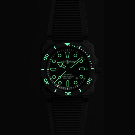 BellRoss BR-03 Diver Lum Outline  42 mm BR03A-D-OL-CE/SRB
