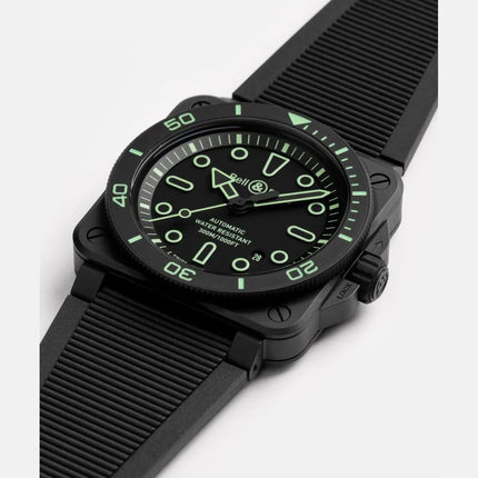 BellRoss BR-03 Diver Lum Outline  42 mm BR03A-D-OL-CE/SRB