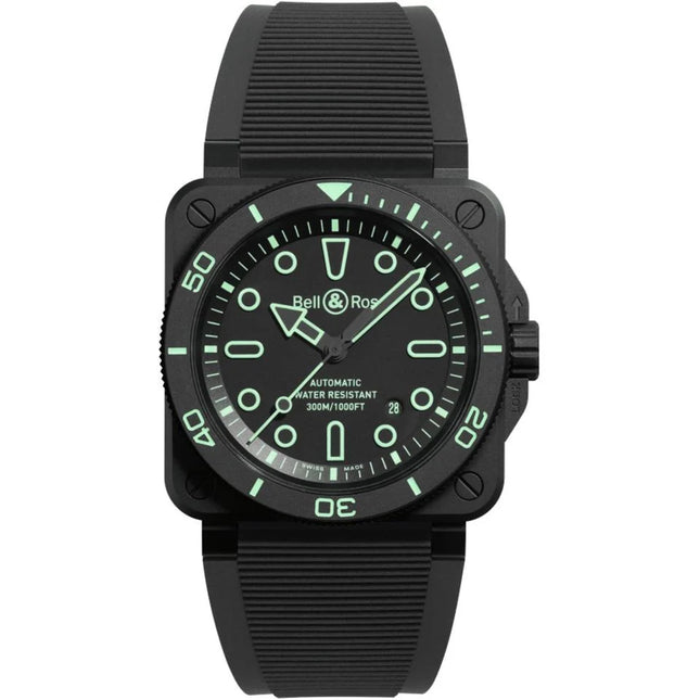 BellRoss BR-03 Diver Lum Outline  42 mm BR03A-D-OL-CE/SRB