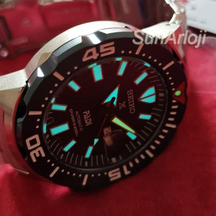 Seiko Prospex SRPE27K1 Monster PADI Black Dial Stainless Steel Strap Special Edition