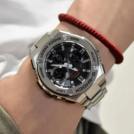 Casio G-Shock G-Steel GST-S110D-1ADR Tough Solar Digital Analog Dial Stainless Steel Band