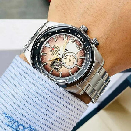 Orient RA-AR0303G Retro Future Guitar Dial Stainless Steel Strap Limited Edition