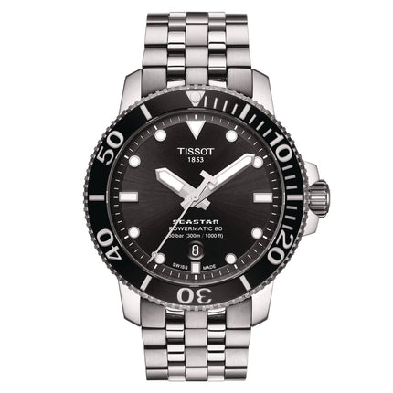 Tissot Seastar 1000 Powermatic 80 43mm T120.407.11.051.00 Black Dial Stainless Steel Strap