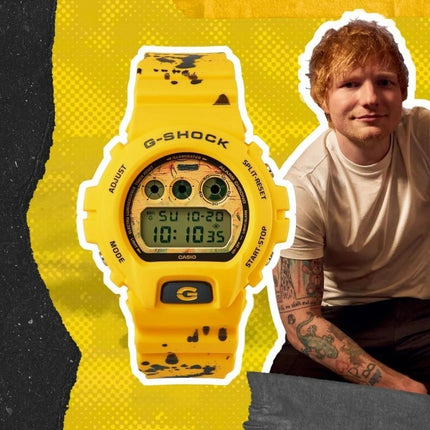 Casio G-Shock X Ed Sheeran For Hodinkee DW-6900ESC239 Digital Dial Yellow Resin Band