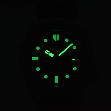 Alba Mechanical AL4447X1 Automatic Men Green Black Gradation Patterned Dial Black Silicone Strap