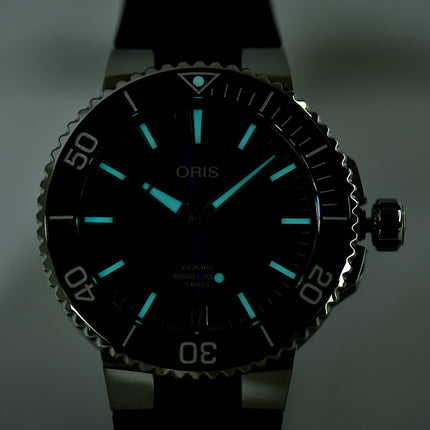 Oris Aquis 01-400-7769-4135-07-4-22-74FC Date Automatic Blue Dial Black Rubber Strap