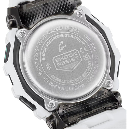 Casio G-Shock G-Squad GBD-200-7DR Men Digital Dial White Resin Band