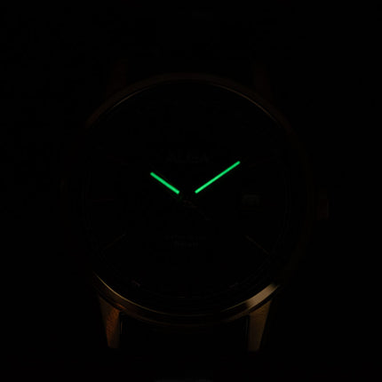 Alba Prestige AS9P42X1 Men Black Dial Black Stainless Steel Strap