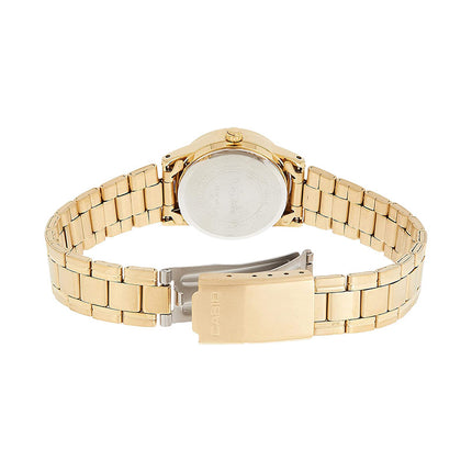 Casio General LTP-V002G-9B3UDF Ladies Champagne Dial Gold Stainless Steel Band