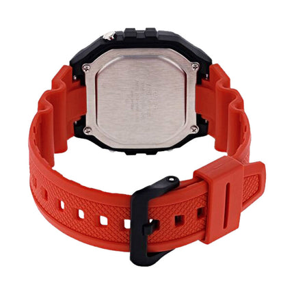 Casio General W-218H-4BVDF Digital Dial Red Resin Band