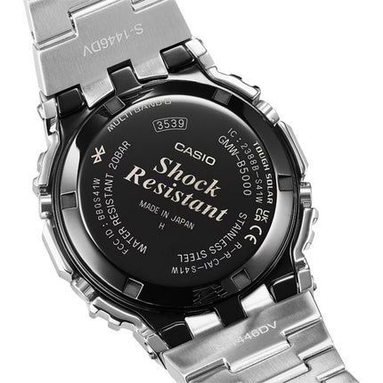 Casio G-Shock GMW-B5000BT-1DR Square Tough Solar Digital Dial Stainless Steel Band