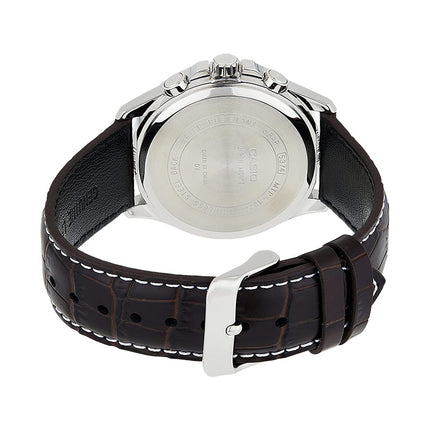 Casio General MTP-1374L-7AVDF Enticer Men Silver Dial Brown Leather Band