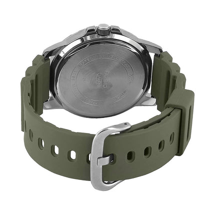Casio General MTP-VD01-3EVUDF Men Black Dial Green Resin Band