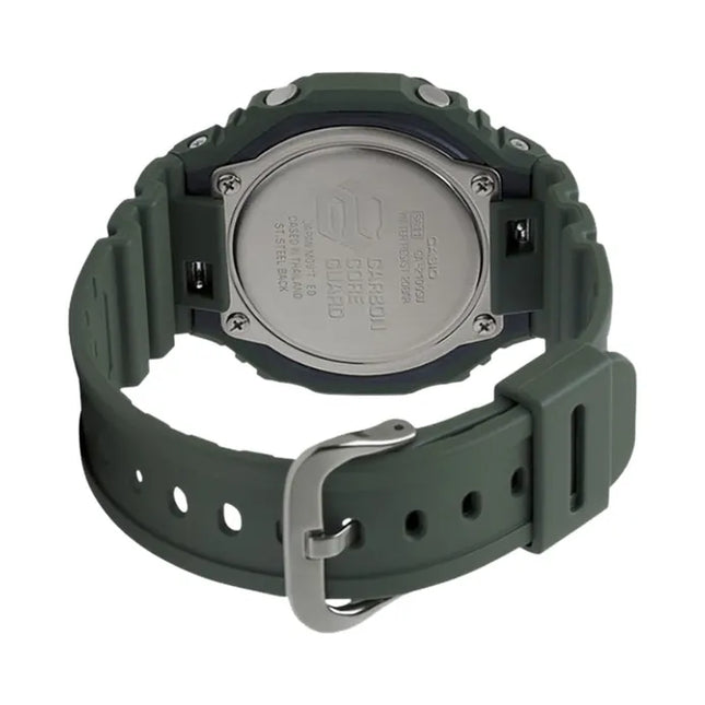 Casio G-Shock GA-2110SU-3ADR Color Series Black Digital Analog Dial Green Resin Band