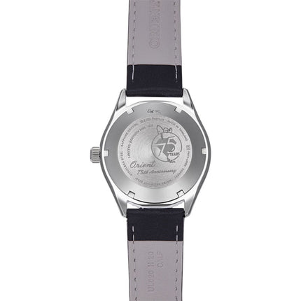 Orient Mako 40 RA-AC0Q08S Peanuts 75th Anniversary White Dial Black Leather Strap Limited Edition 