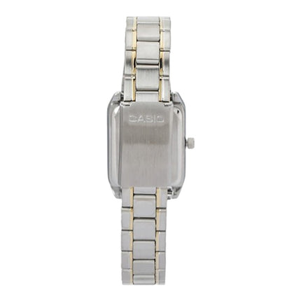 Casio General LTP-V007SG-9EUDF Tank Ladies Analog Beige Dial Dual Tone Stainless Steel Band